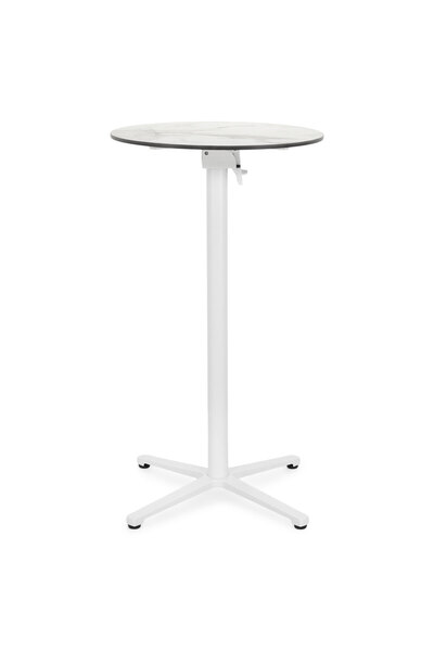Maison Mex Garden/terrace bar table, CLEO, H.108 D.60 cm, white/mixed grey