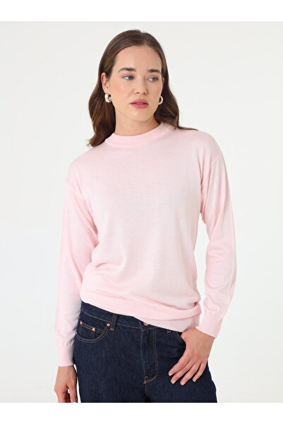 Refka Soft Knitted Basic Sweater - Powder -