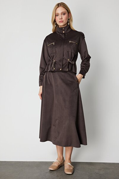 ON Midi Length Skirt with Metal Accessories on the Pocket