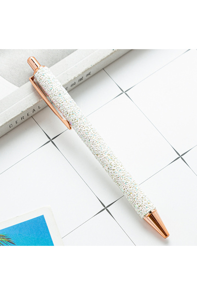 Choice WHITE Lytwtw's Roller Ballpoint Pen Rhinestone Luxury Cute Wedding Ros...