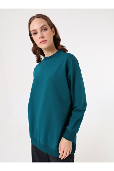 Benin Μοντέρνο Βασικό Φούτερ - Σκούρο Σμαραγδένιο -