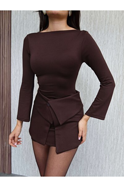 ESRAHELVACI Mini Dress with Skirt Piece Detail