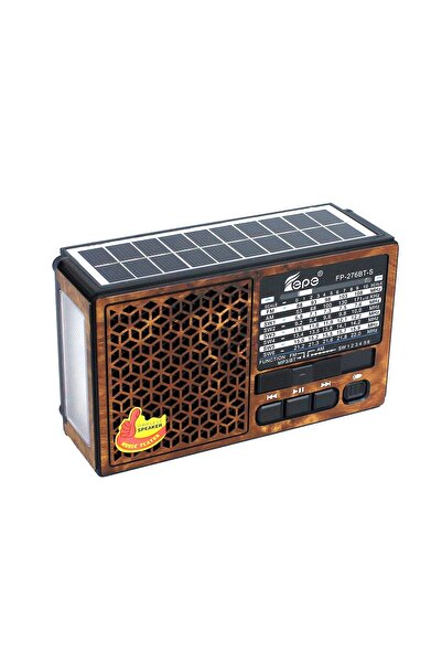 Apera Tepe FP-276BT-S Solar Güneş Enerjili FM Radyo Bluetooth Hoparlör LED Iş...