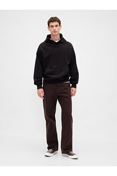 GAP Erkek Koyu Kahverengi Canvas '90s Loose Pantolon