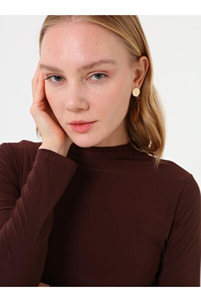 Refka Draped Detailed Dress - Bitter Brown -