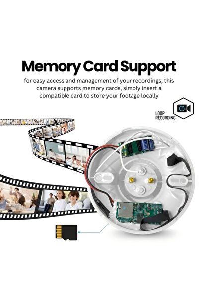 Electronic SPY كاميرا لاسلكية مزودة بمصباح وواي فاي بدقة 1080 بكسل - رؤية ليلية مخفية صغيرة عالية الدقة بالكامل