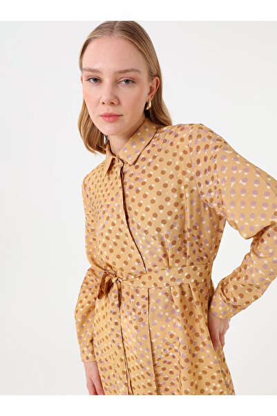 Refka Polka Dot Tunic with Tie - Yellow -