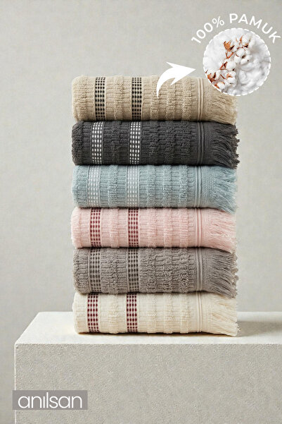 Anılsan 6-пакет рушників Agros - 50x80 см, 170 г, 100% бавовна, рушники для спа-салонів та готелів, придатні для щоденного використання