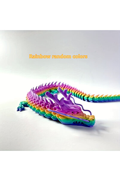 Choice Random Rainbow 60Cm/23.62In 3D Printed Dragon Moveable Joints Animal M...