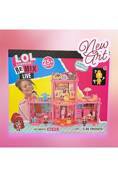 LOL Remix Live Dollhouse – 102 Pieces, 25+ Surprises, Creative Playset for Girls