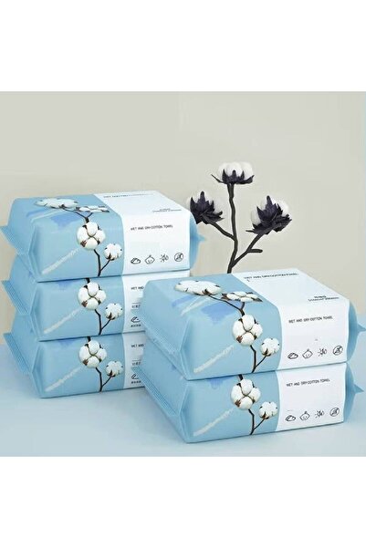 NKX عبوة من 5 مناشف وجه ناعمة وسميكة من القطن الخالص للاستخدام مرة واحدة للرج...