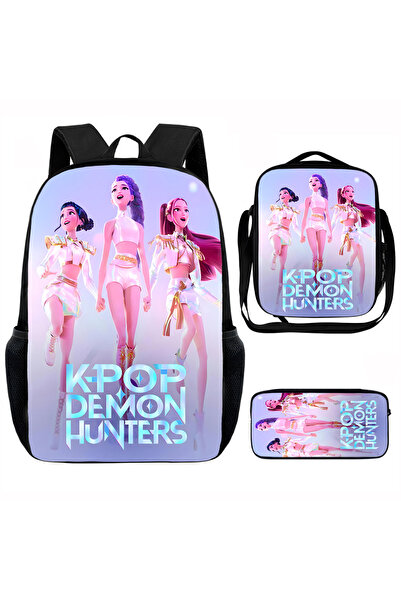 NO BRAND KPop Demon Hunters, Student Backpack 3-Piece Set, 29x12.5x39cm, ck+j...