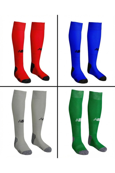 New Balance Nb Konc Tozluk Futbol Çorabı - 4 Lü Set - Kırmızı-Mavi-Antrasit-Y...