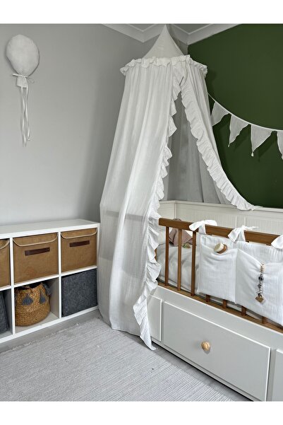 Hubb Crib Organizer Muslin Cotton Fabric Fiber Filled