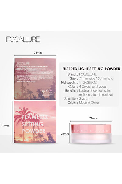 Focallure Transparent Chiffon Face Powder (FILTERED POWDER TRANSPARENT CHIFFON) FA-68 #1