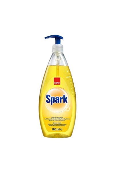 Sano Detergent lichid Spark cu pompiță pentru vase, lămâie, 700 ml