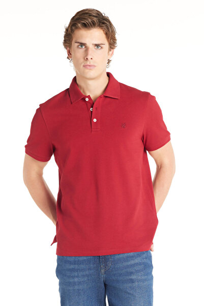Ted Baker KIRMIZI UZUN KOLLU POLO PİKE TSHİRT
