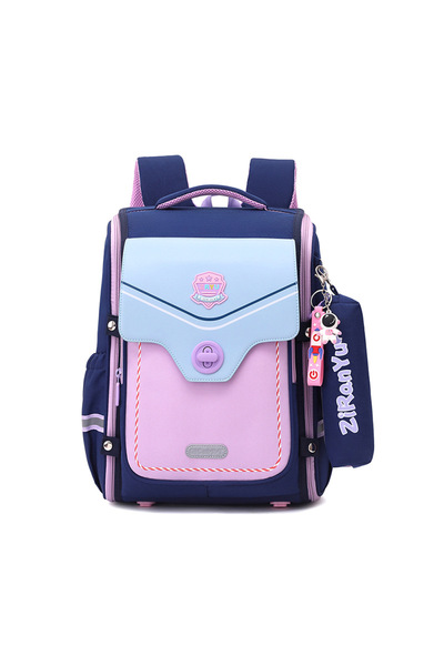 NO BRAND حقيبة ظهر للطلاب (مع حافظة أقلام)، وردي، 32×20×39 سم، حقيبة-19