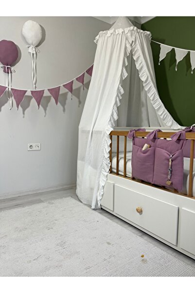 Hubb Crib Organizer Muslin Cotton Fabric Fiber Filled