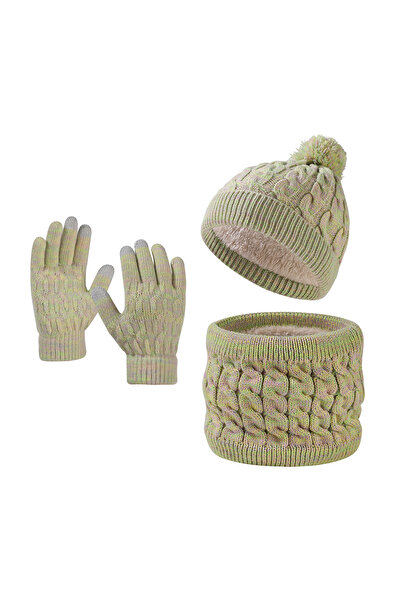 NO BRAND Children's Winter Warmth Set, Hat, Scarf, Gloves, Multiple Colors
