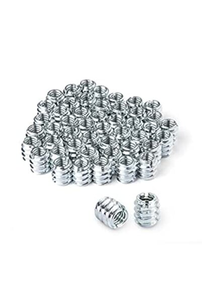 POWERTEC QTI1002 Threaded Inserts for Wood Furniture | Zinc Plated | 1/4”-20 Internal Threads | 11