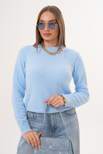 ŞİMAL Women's Crew Neck Bearded Sweater 255157 -