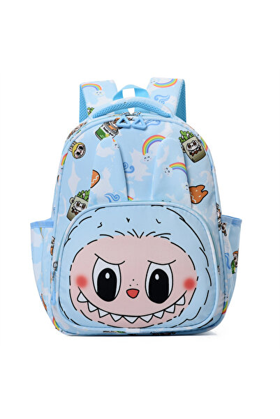 NO BRAND حقيبة مدرسية لابوبو، متعددة الألوان، مقاس 35×26×11 سم، تحتوي على حقي...