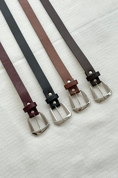 keisy Boris Silver Buckle Women's Belt Set of 4