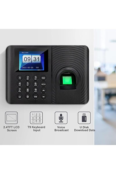 AZONEE جهاز حضور وانصراف ببصمة الإصبع - مسجل وقت ببصمة الإصبع/كلمة مرور بيومت...