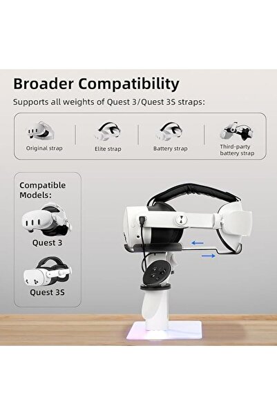 Saharaz Charging Stand, Vertical Charging Stand, VR Controller Bracket (White)