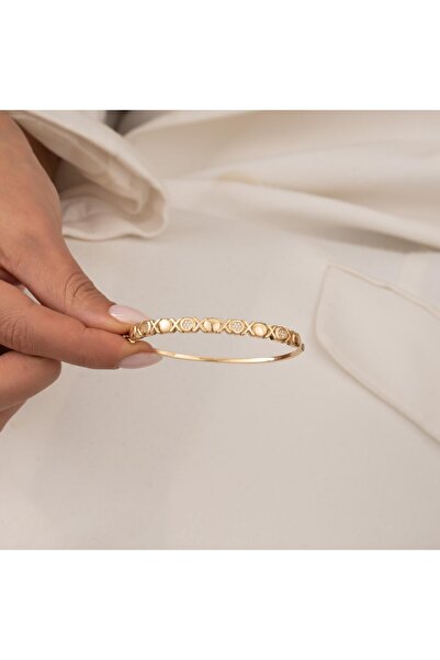 hakan mücevherat Taşlı 14 Ayar Altın Kelepçe