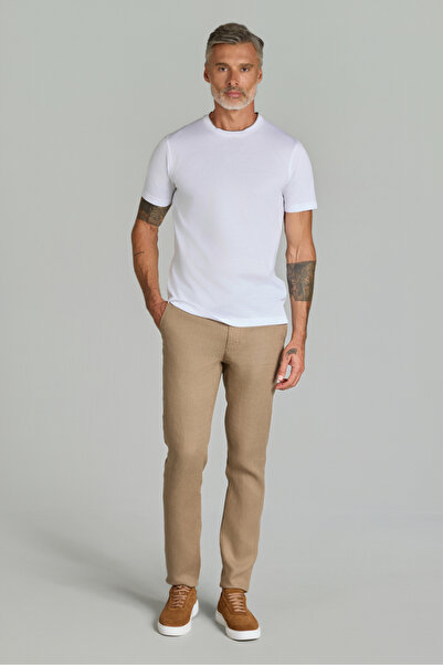 Bisse Crew Neck White Men's Cotton T-Shirt
