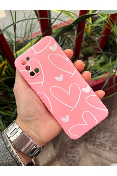 NovaCase Oppo A72 Kalp Desenli Telefon Kılıfı