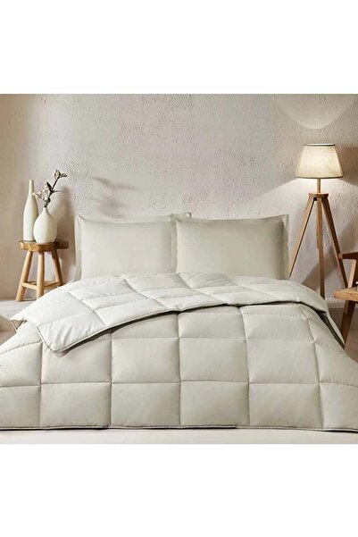 Özdilek 100% Cotton (Fitted Sheet) Double Bed Set-Colourist Sand Beige Vanilla