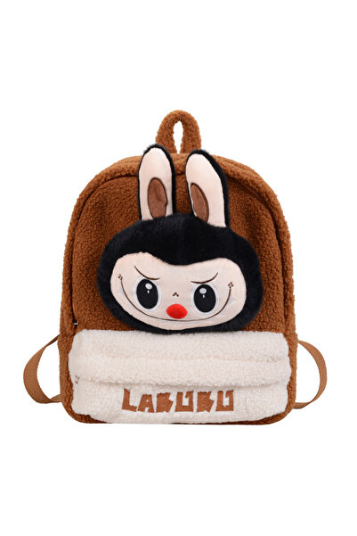 NO BRAND حقيبة مدرسية لابوبو، سوداء، الأبعاد: 32×30×11 سم