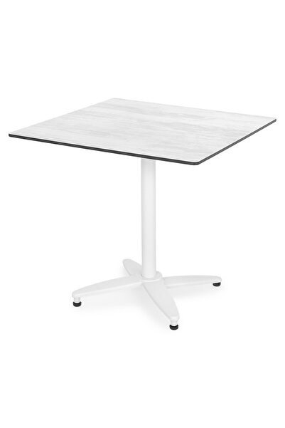 Maison Mex Garden/terrace table, CLEO, L.80 x W.80 x H.72 cm, white/mixed grey