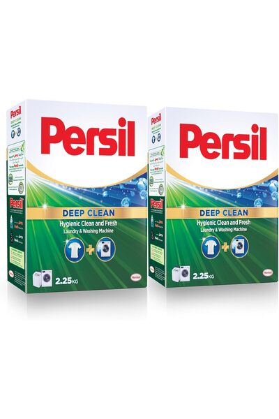 Persil Powder Laundry Detergent, Deep Clean Plus, Pack of Two 2x2.25kg
