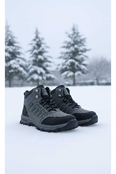 Shubuu Men's Zippered Lace-Up Winter Orthopedic Boots with Fur Inside