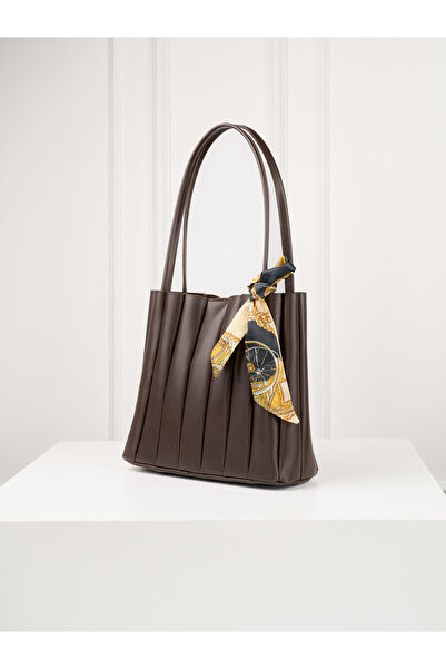 Rivina Elite Women's Pleated Makeup Bag Scarf Gift Hand and Shoulder Bag