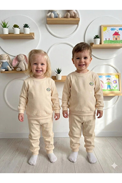 Bontino Mevsimlik Unisex Alt Üst Pamuklu ve Likralı Gündelik Eşofman Takımı 1...