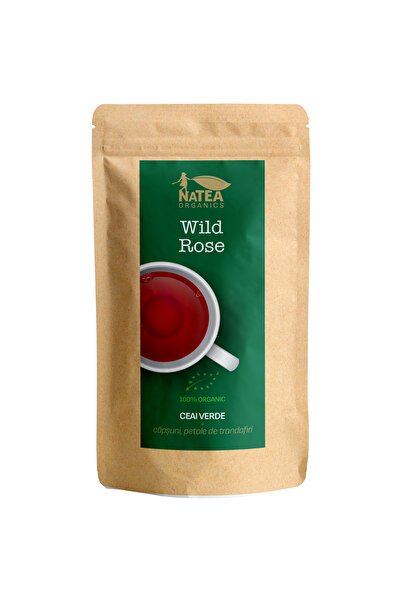 naTEa Organics Green tea with roses and strawberries - Wild Rose