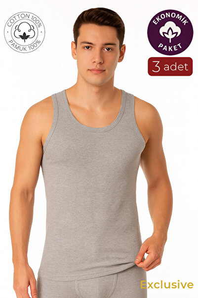 Lahor Secret 3-Pack 100% Cotton Single Jersey Classic Men's Undershirt