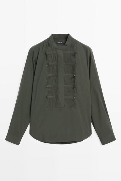 Massimo Dutti Hakim yaka jaretalı gömlek