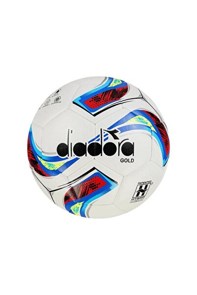Diadora 4060261 Gold Soccer Ball White-Blue-Red