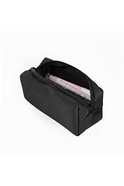 mini&sweet حقيبة متعددة الأغراض بسحاب أسود - حامل أقلام / مكياج / منظم