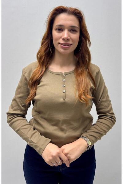 QYA Clothing Basic 100% Cotton Wide Fit Long Sleeve T-Shirt