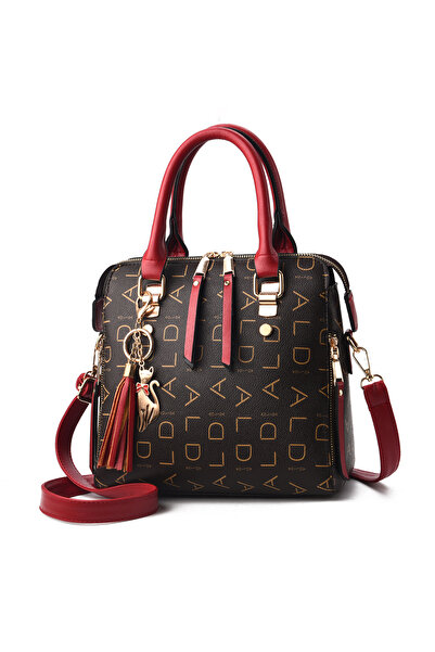 NO BRAND Women's Handbag, Minimalist Crossbody Bag, Burgundy