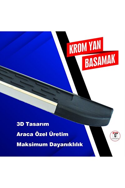 Türkmen Renault Duster Krom Yan Basamak 183 Cm 2024 Üzeri