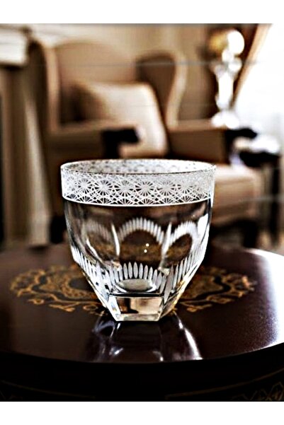 DECOSTYLE Japanese Star Patterned Corner Whiskey Glass |   100% Handmade with Special Decoration – Single Collectible Piece