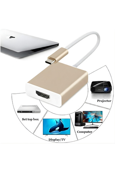 VOREX 3.1 Type-C to HDMI Adapter Converter 4K |   Monitor, Smart Tv, Projection Compatible